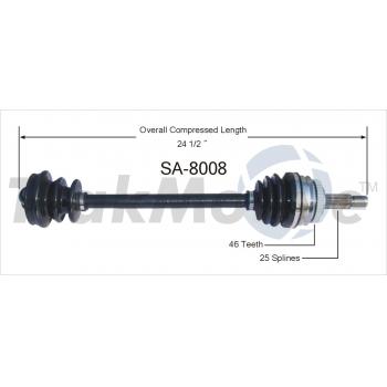 TrakMotive SA8008 CV Axle Shaft product image 1 of 3