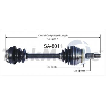 TrakMotive SA8011 CV Axle Shaft product image 1 of 3