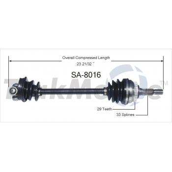 TrakMotive SA8016 CV Axle Shaft product image 1 of 3