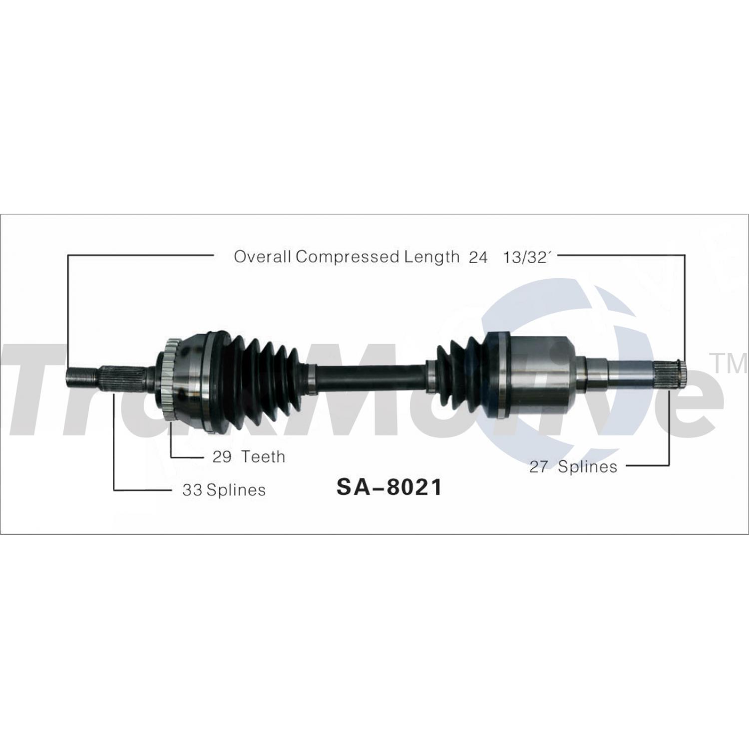 TrakMotive SA8021 CV Axle Shaft product image 1 of 3