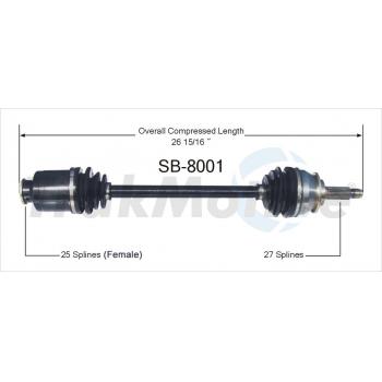 TrakMotive SB8001 CV Axle Shaft product image 1 of 3