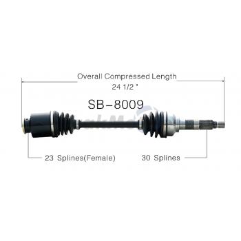 TrakMotive SB8009 - CV Axle Shaft TrakMotive SB8009 CV Axle Shaft product image 1 of 3