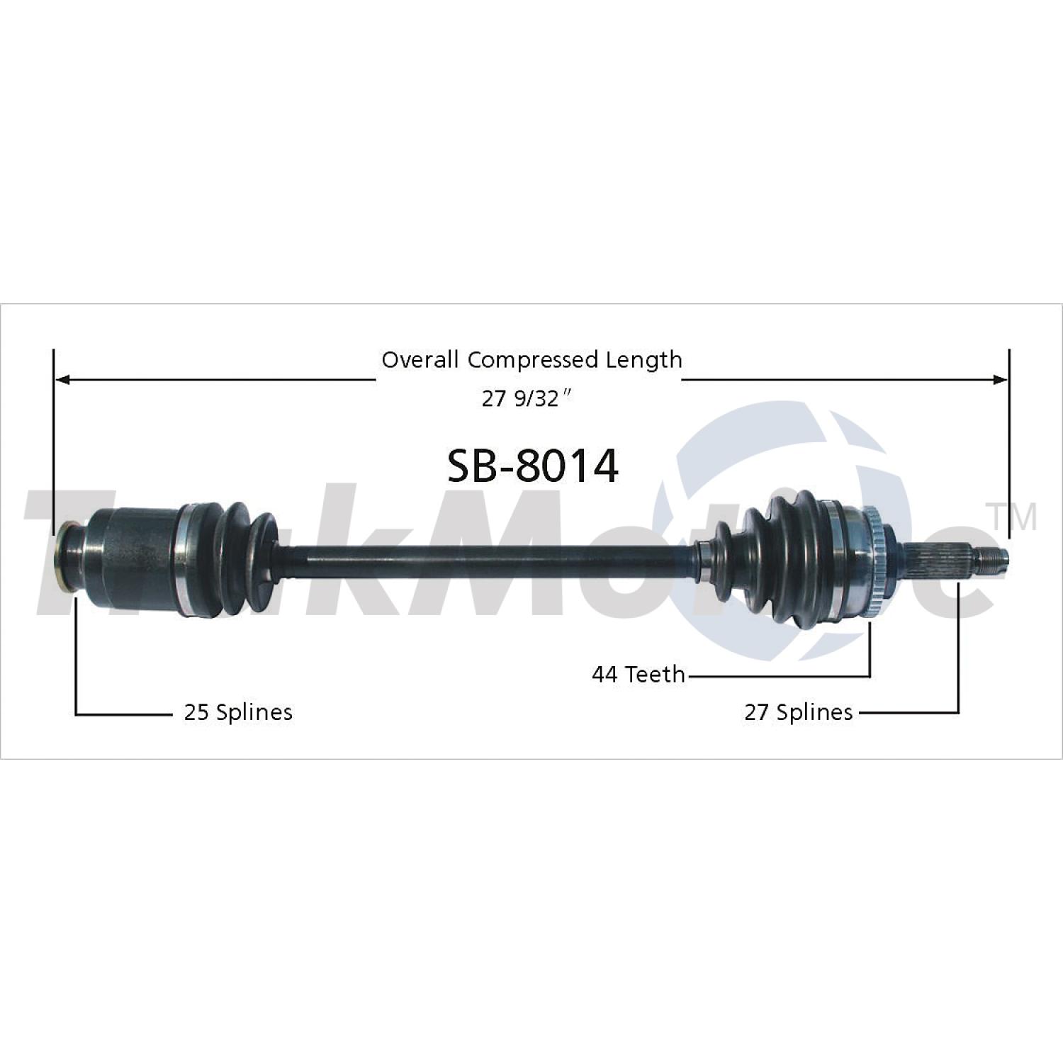 TrakMotive SB8014 - CV Axle Shaft TrakMotive SB8014 CV Axle Shaft product image 1 of 3