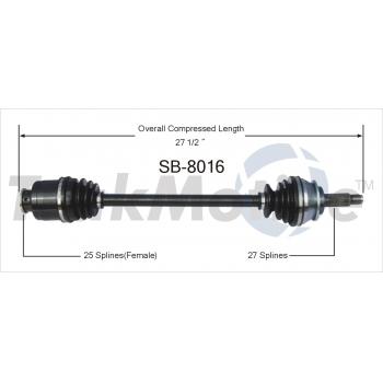 TrakMotive SB8016 CV Axle Shaft product image 1 of 3
