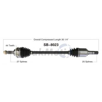 TrakMotive SB8023 CV Axle Shaft product image 1 of 3