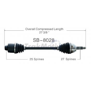 TrakMotive SB8028 CV Axle Shaft product image 1 of 3