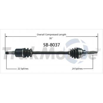 TrakMotive SB8037 CV Axle Shaft product image 1 of 3