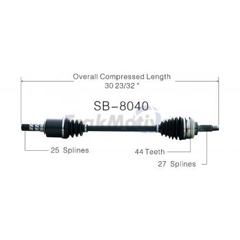 TrakMotive SB8040 - CV Axle Shaft TrakMotive SB8040 CV Axle Shaft product image 1 of 3