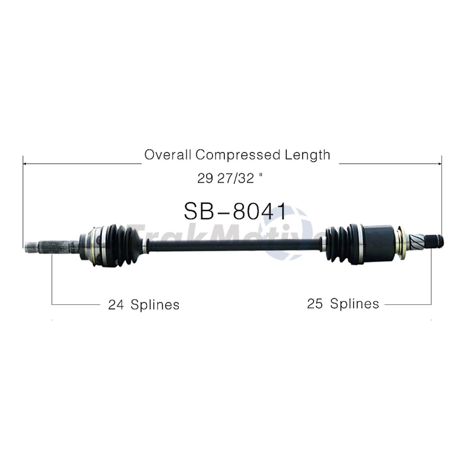 TrakMotive SB8041 CV Axle Shaft product image 1 of 3