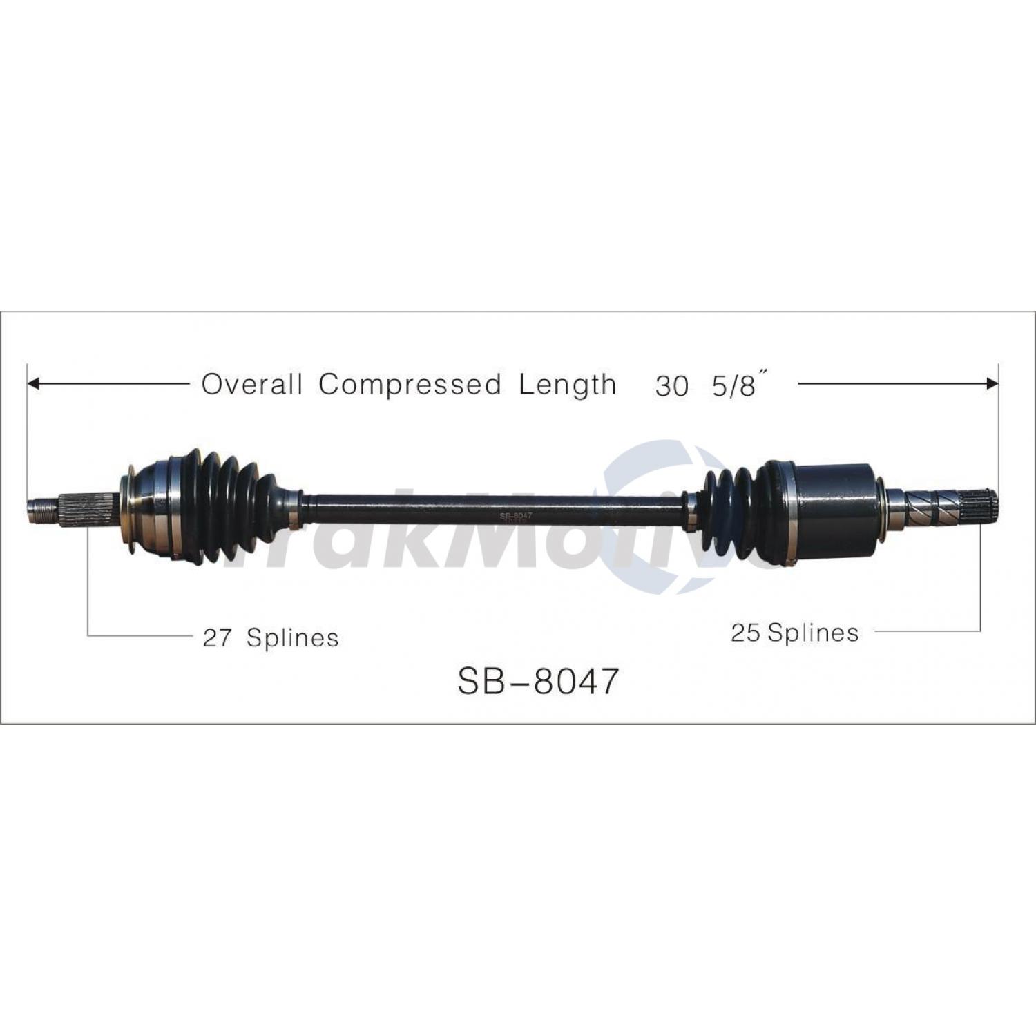 TrakMotive SB8047 - CV Axle Shaft TrakMotive SB8047 CV Axle Shaft product image 1 of 3