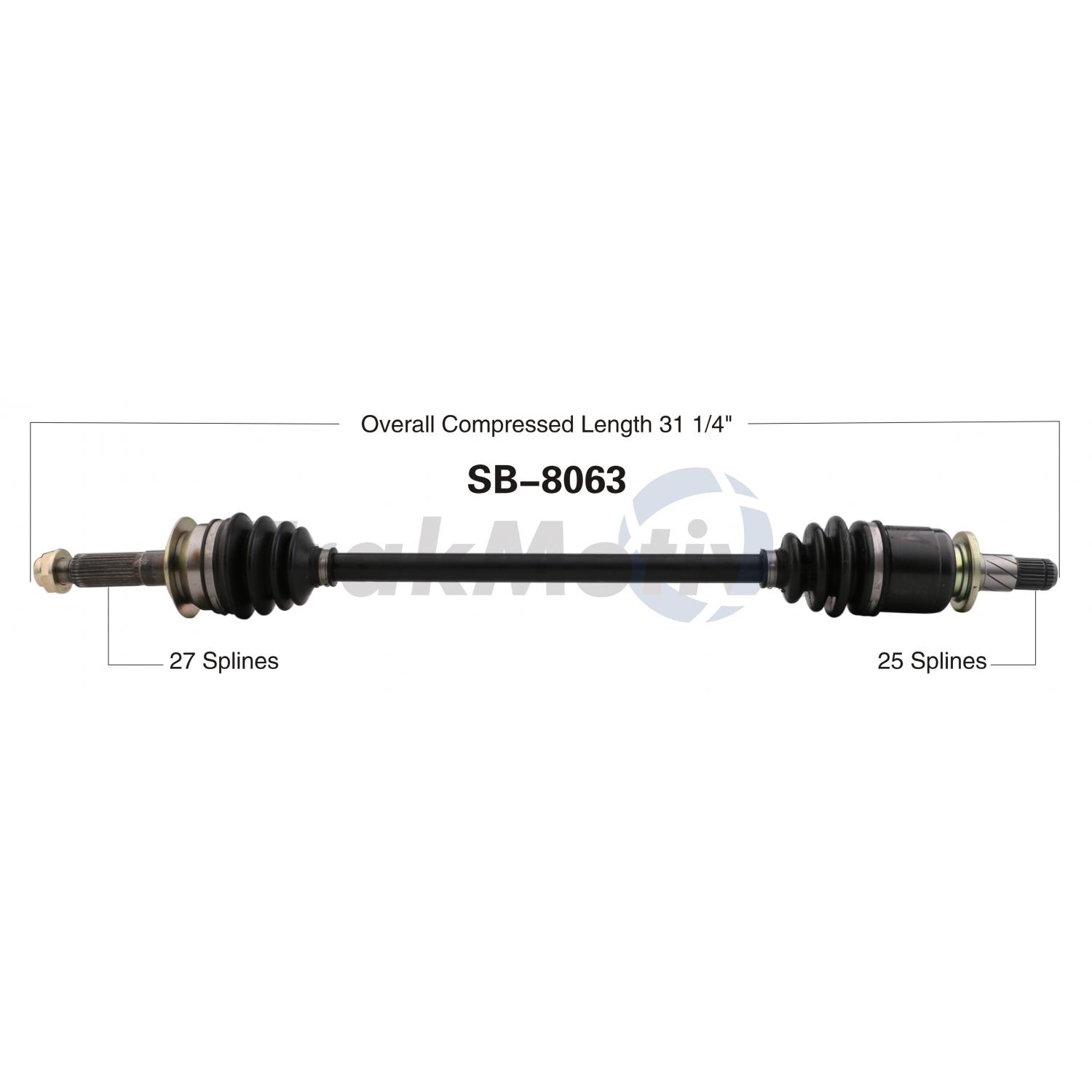 TrakMotive SB8063 - CV Axle Shaft TrakMotive SB8063 CV Axle Shaft product image 1 of 3