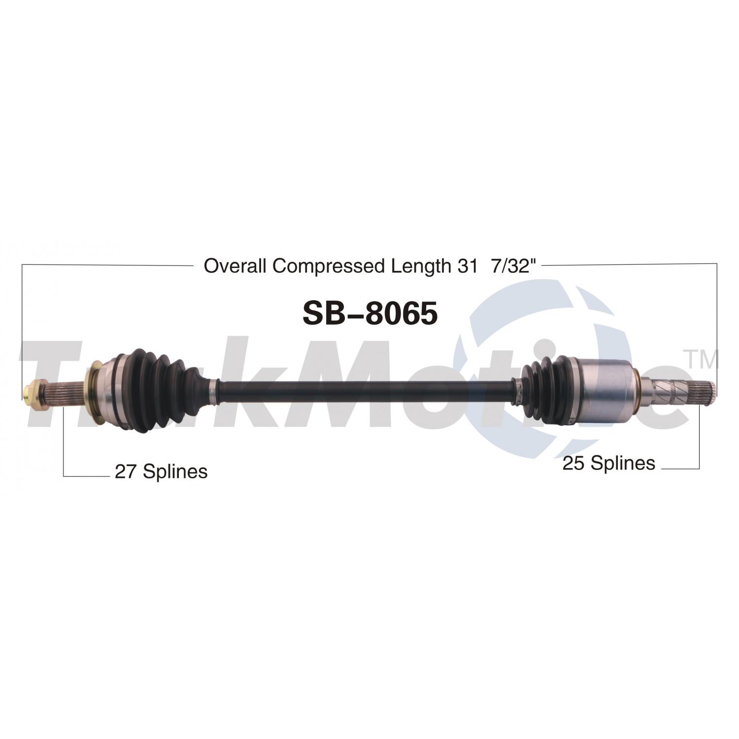 TrakMotive SB8065 - CV Axle Shaft TrakMotive SB8065 CV Axle Shaft product image 1 of 3
