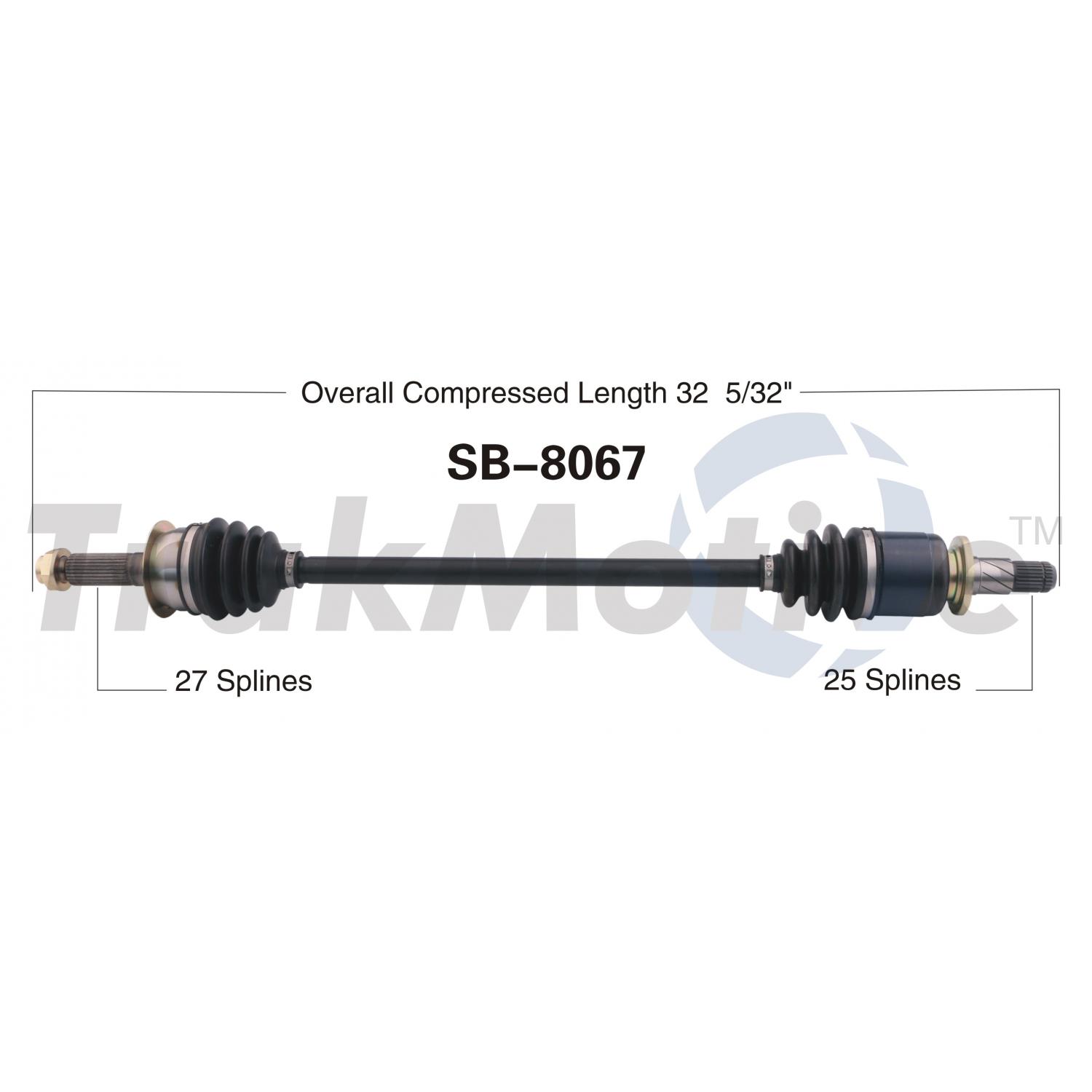 TrakMotive SB8067 CV Axle Shaft product image 1 of 3