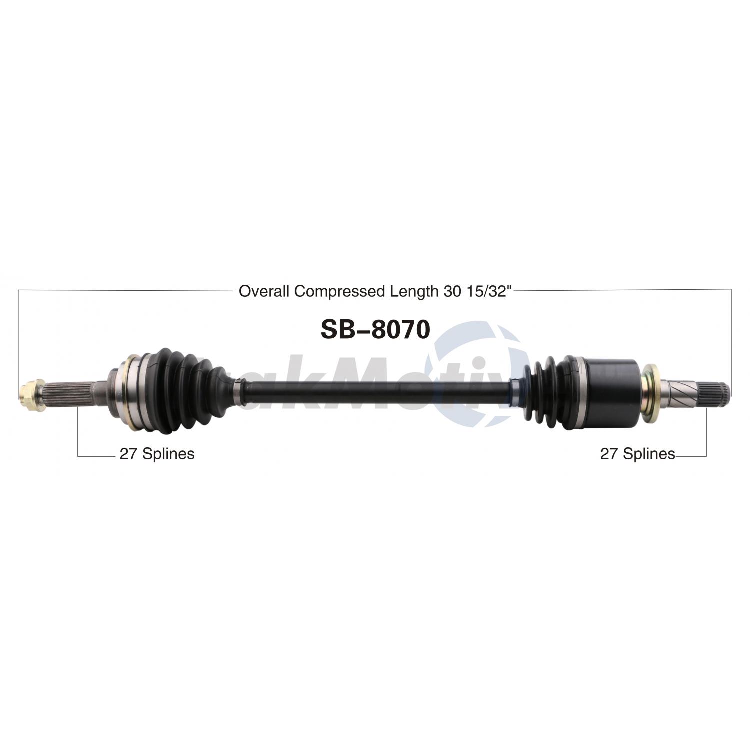 TrakMotive SB8070 - CV Axle Shaft TrakMotive SB8070 CV Axle Shaft product image 1 of 3