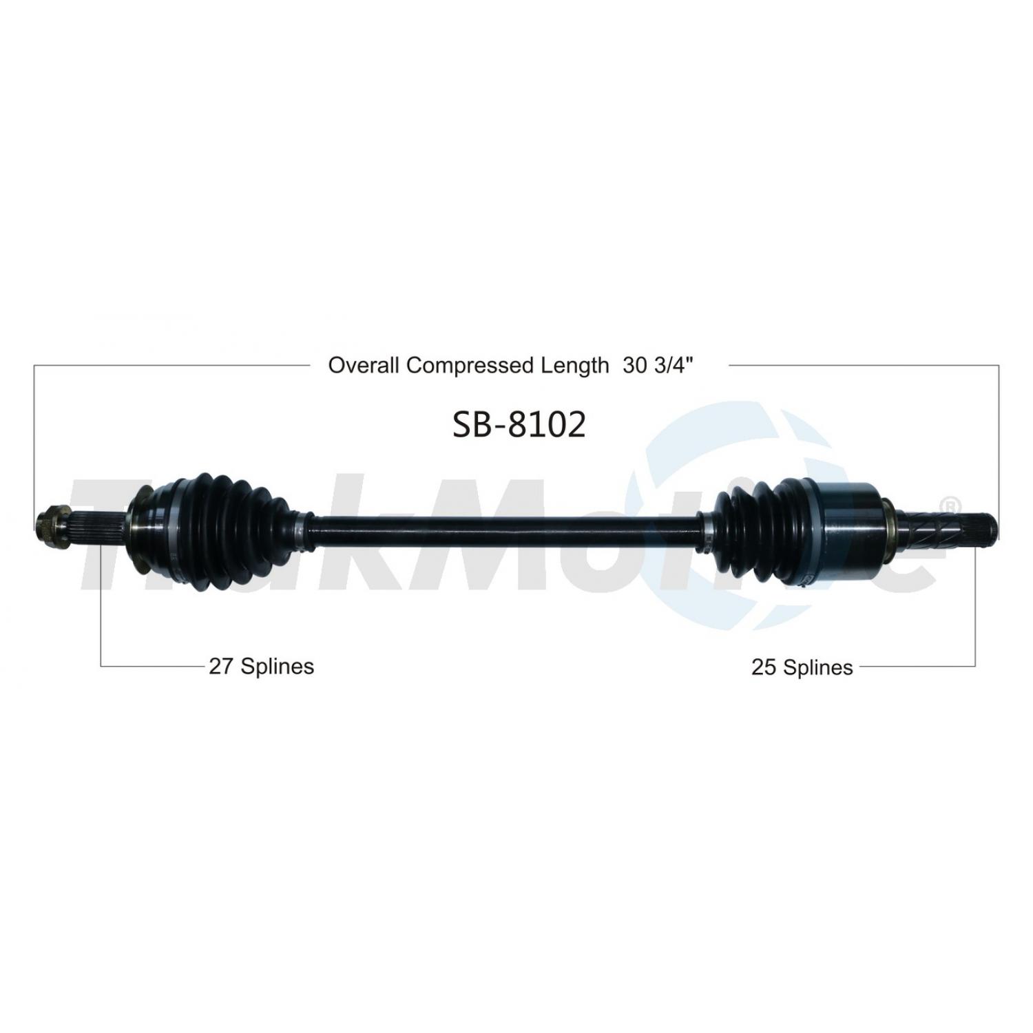TrakMotive SB8102 - CV Axle Shaft TrakMotive SB8102 CV Axle Shaft product image 1 of 3