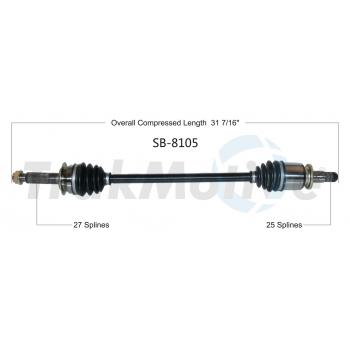 TrakMotive SB8105 - CV Axle Shaft TrakMotive SB8105 CV Axle Shaft product image 1 of 3