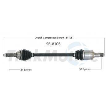 TrakMotive SB8106 - CV Axle Shaft TrakMotive SB8106 CV Axle Shaft product image 1 of 3