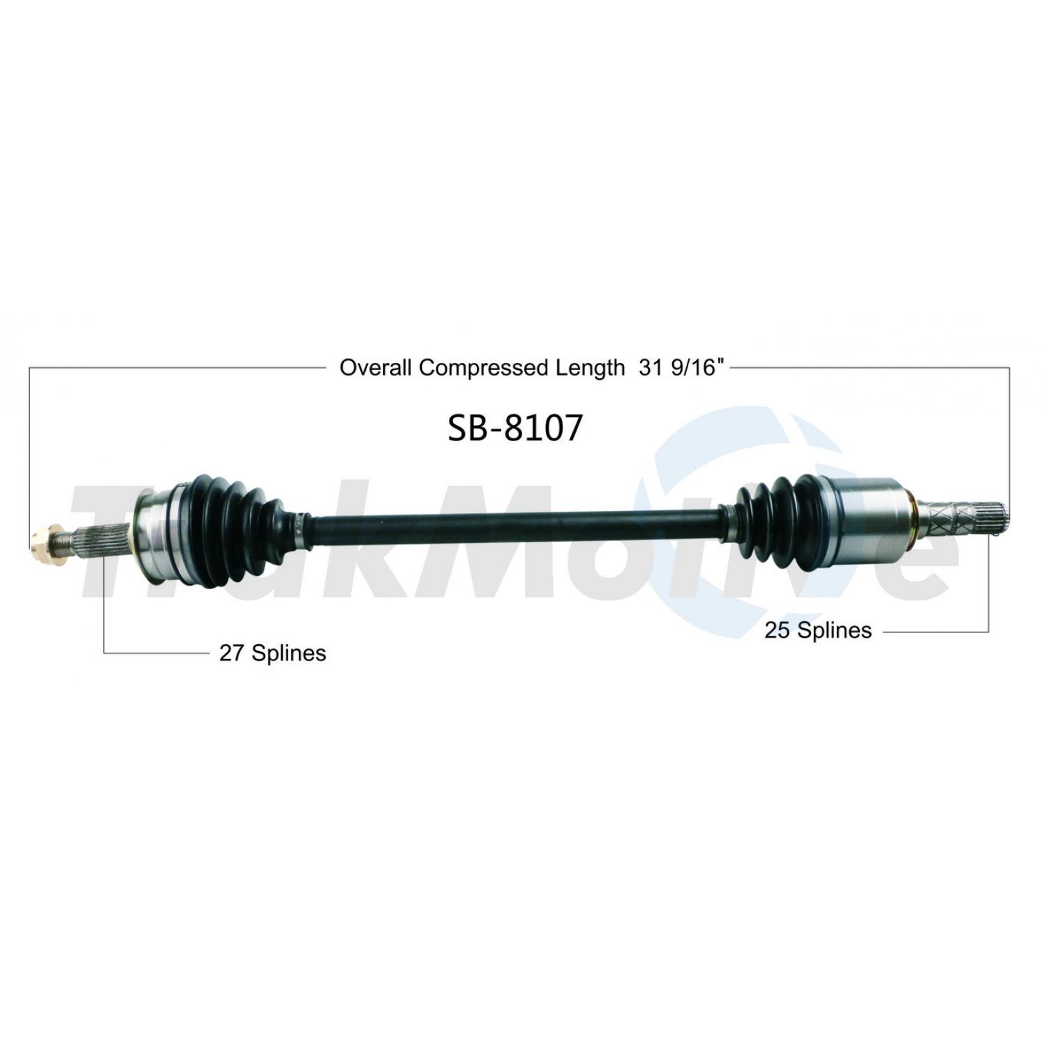 TrakMotive SB8107 - CV Axle Shaft TrakMotive SB8107 CV Axle Shaft product image 1 of 3