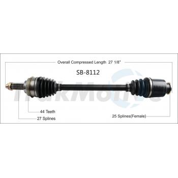 TrakMotive SB8112 CV Axle Shaft product image 1 of 3