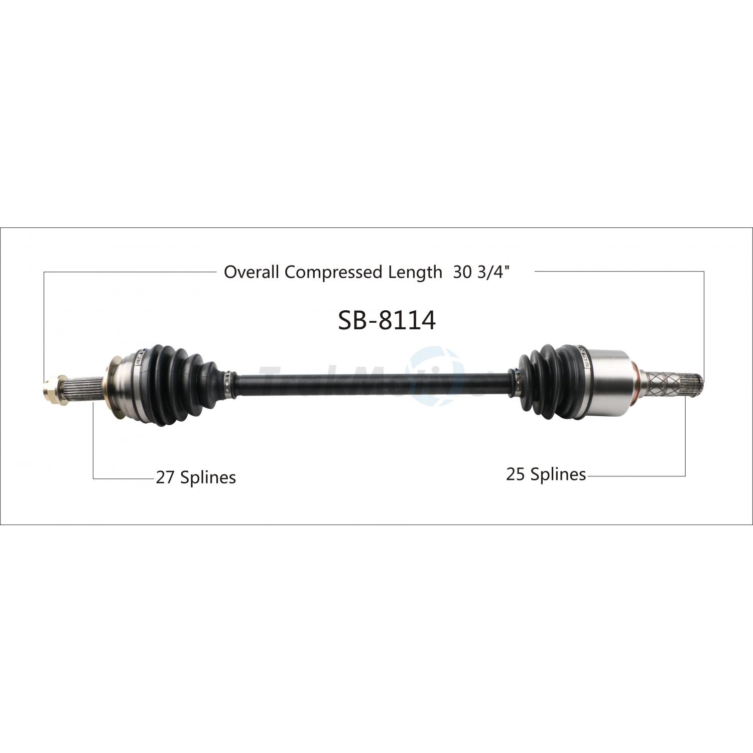 TrakMotive SB8114 CV Axle Shaft product image 1 of 3