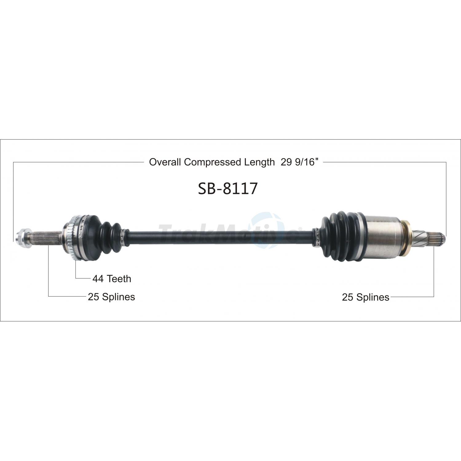 TrakMotive SB8117 - CV Axle Shaft TrakMotive SB8117 CV Axle Shaft product image 1 of 3