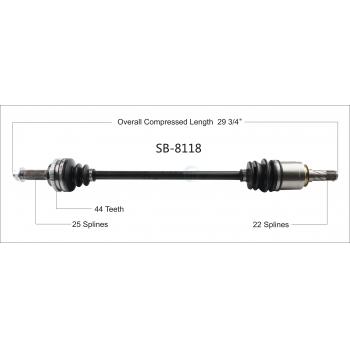 TrakMotive SB8118 CV Axle Shaft product image 1 of 3