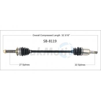 TrakMotive SB8119 CV Axle Shaft product image 1 of 3