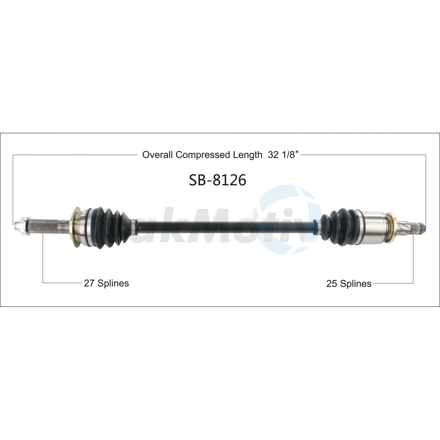 TrakMotive SB8126 - CV Axle Shaft TrakMotive SB8126 CV Axle Shaft product image 1 of 3