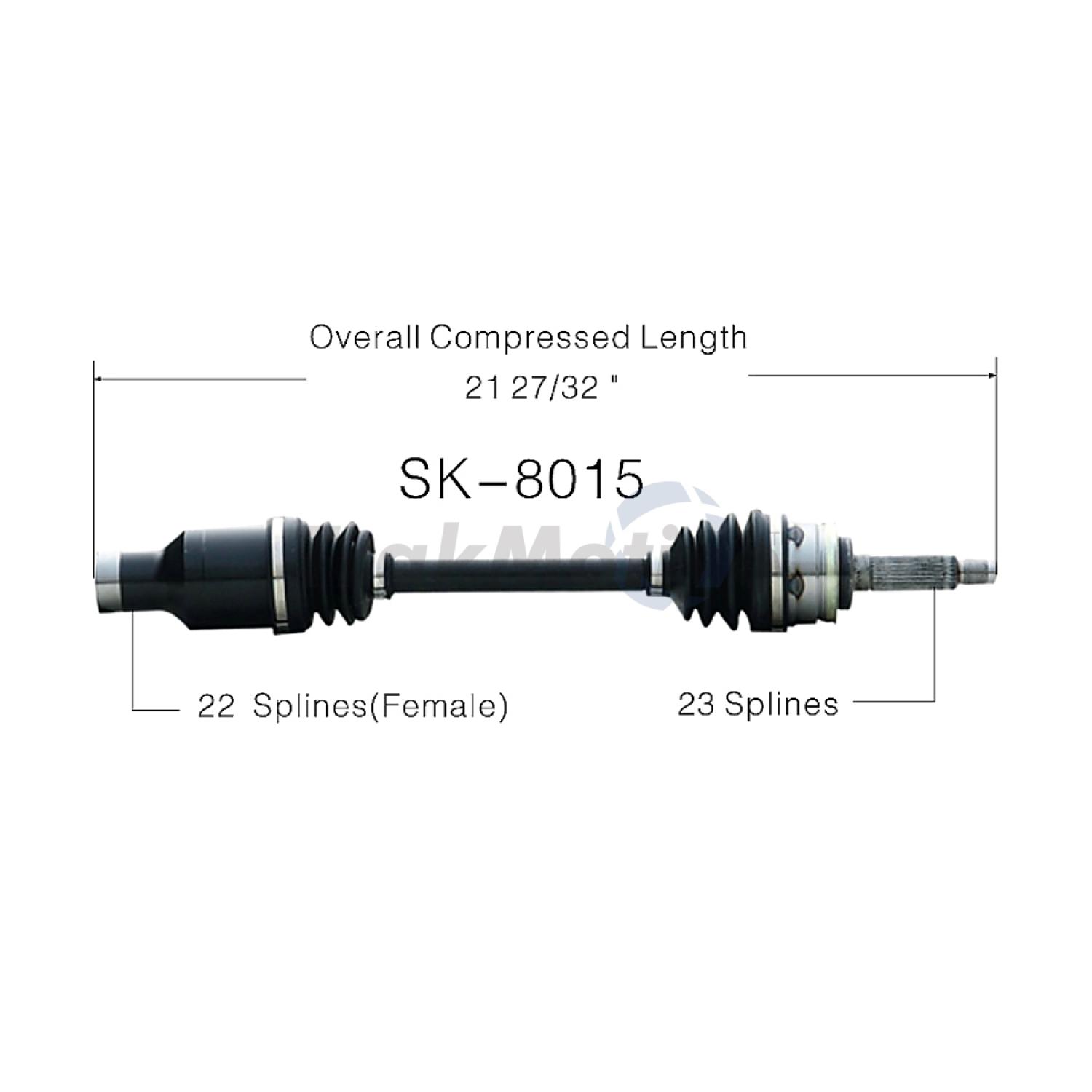 TrakMotive SK8015 - CV Axle Shaft TrakMotive SK8015 CV Axle Shaft product image 1 of 3