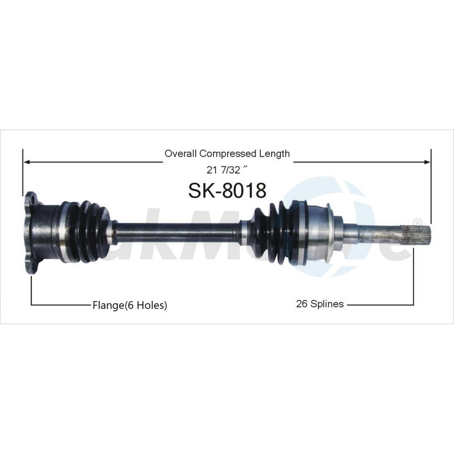 TrakMotive SK8018 - CV Axle Shaft TrakMotive SK8018 CV Axle Shaft product image 1 of 3