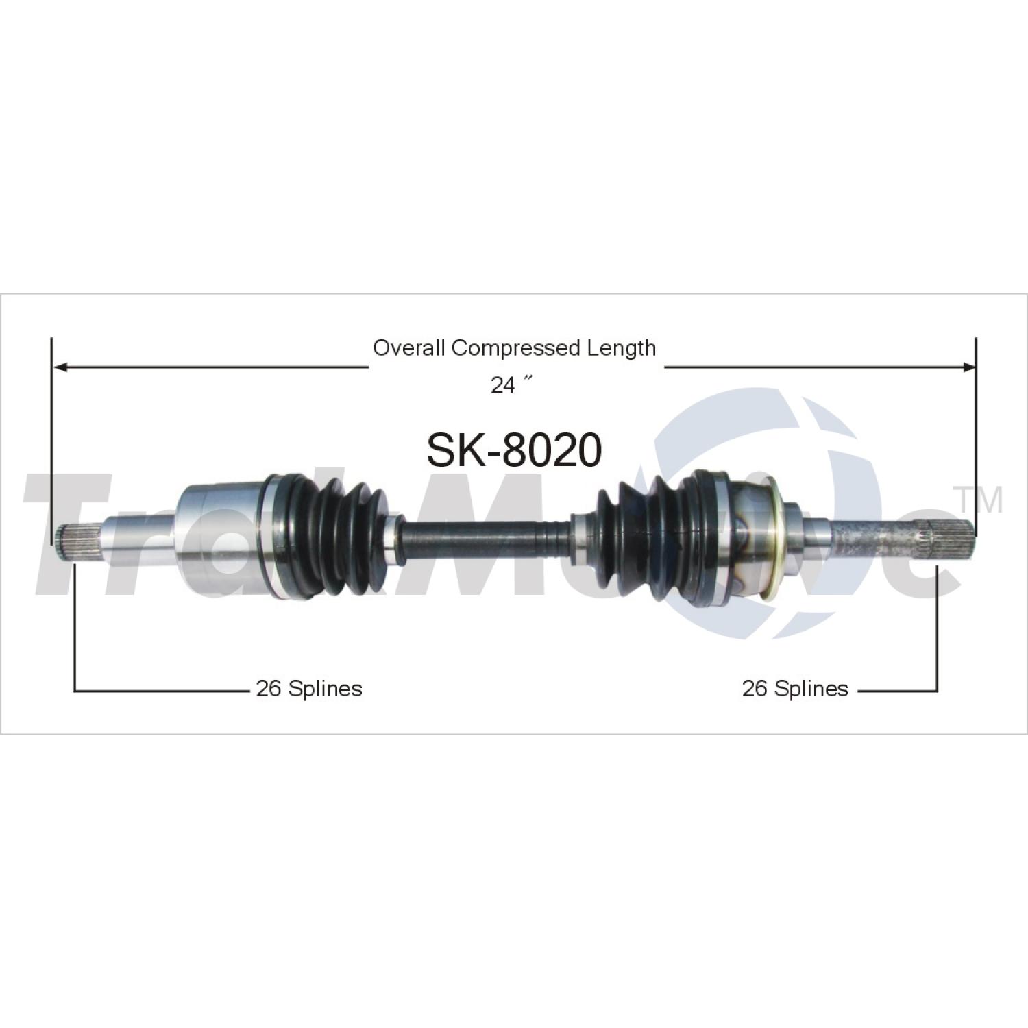 TrakMotive SK8020 - CV Axle Shaft TrakMotive SK8020 CV Axle Shaft product image 1 of 3