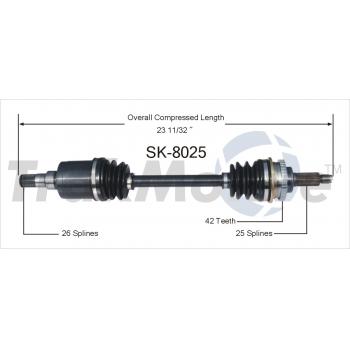 TrakMotive SK8025 - CV Axle Shaft TrakMotive SK8025 CV Axle Shaft product image 1 of 3