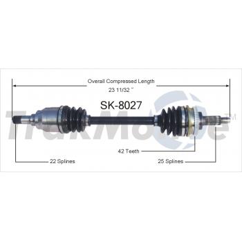 TrakMotive SK8027 CV Axle Shaft product image 1 of 3