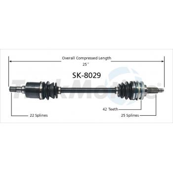TrakMotive SK8029 CV Axle Shaft product image 1 of 3