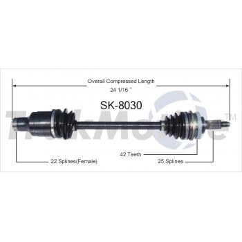 TrakMotive SK8030 CV Axle Shaft product image 1 of 3