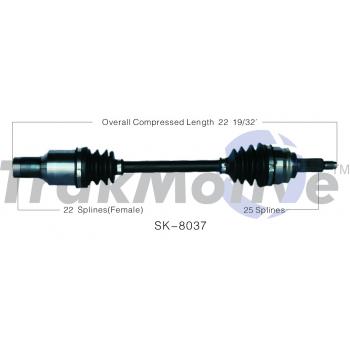 TrakMotive SK8037 CV Axle Shaft product image 1 of 3