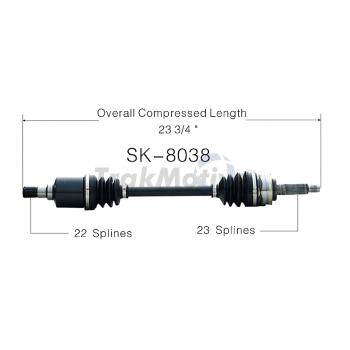 TrakMotive SK8038 - CV Axle Shaft TrakMotive SK8038 CV Axle Shaft product image 1 of 3