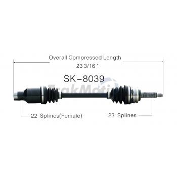 TrakMotive SK8039 CV Axle Shaft product image 1 of 3