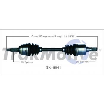 TrakMotive SK8041 CV Axle Shaft product image 1 of 3