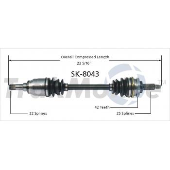 TrakMotive SK8043 CV Axle Shaft product image 1 of 3