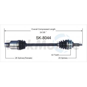 TrakMotive SK8044 CV Axle Shaft product image 1 of 3