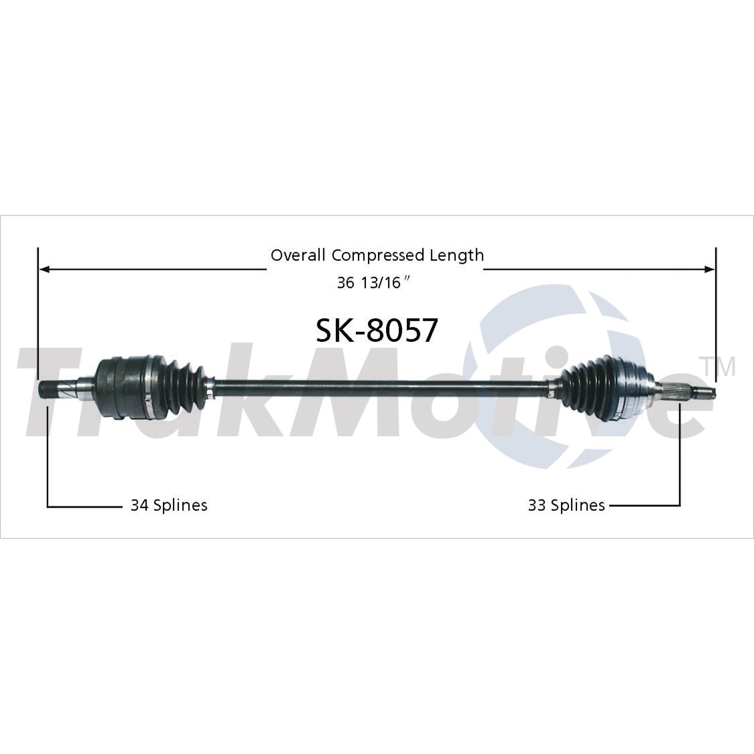 TrakMotive SK8057 - CV Axle Shaft TrakMotive SK8057 CV Axle Shaft product image 1 of 3