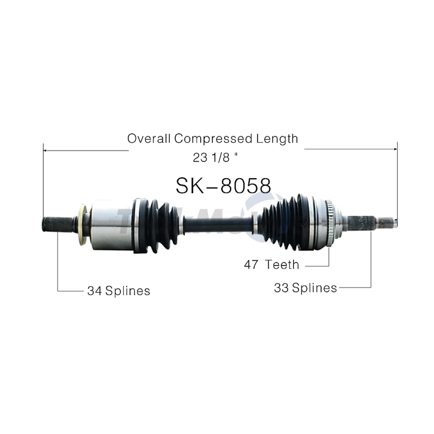 TrakMotive SK8058 - CV Axle Shaft TrakMotive SK8058 CV Axle Shaft product image 1 of 3