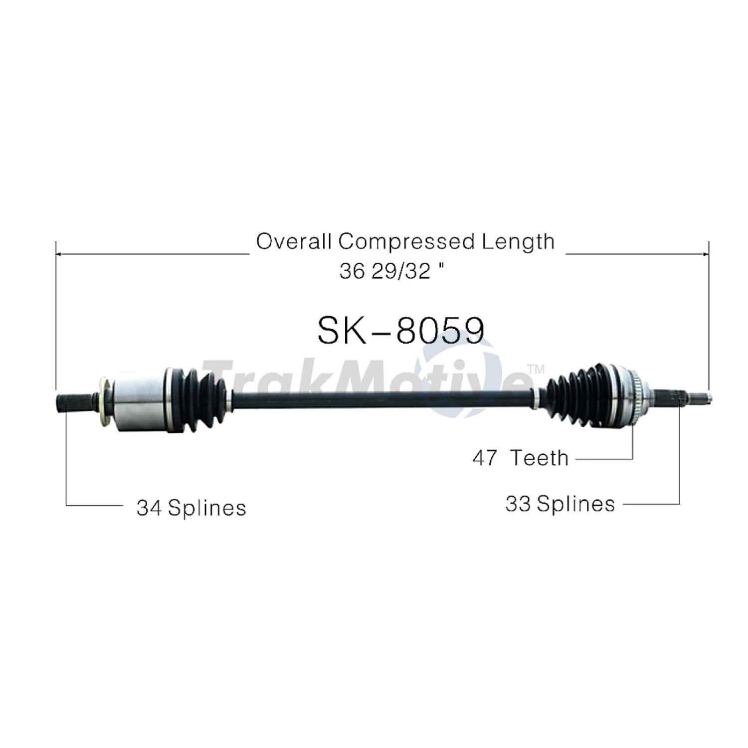 TrakMotive SK8059 - CV Axle Shaft TrakMotive SK8059 CV Axle Shaft product image 1 of 3