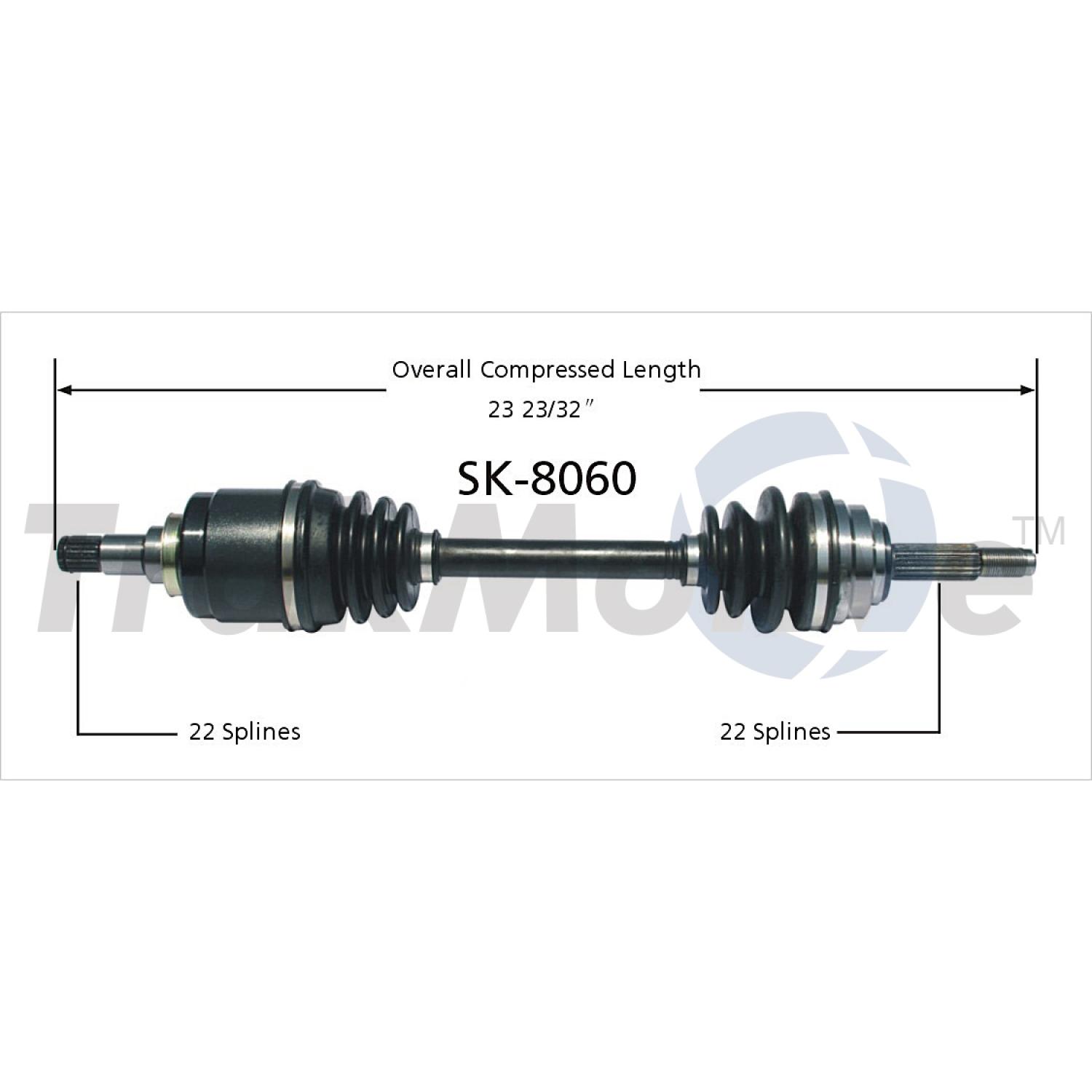 TrakMotive SK8060 CV Axle Shaft product image 1 of 3