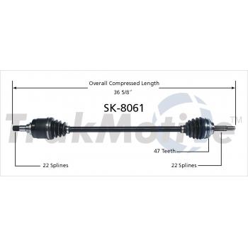 TrakMotive SK8061 - CV Axle Shaft TrakMotive SK8061 CV Axle Shaft product image 1 of 3