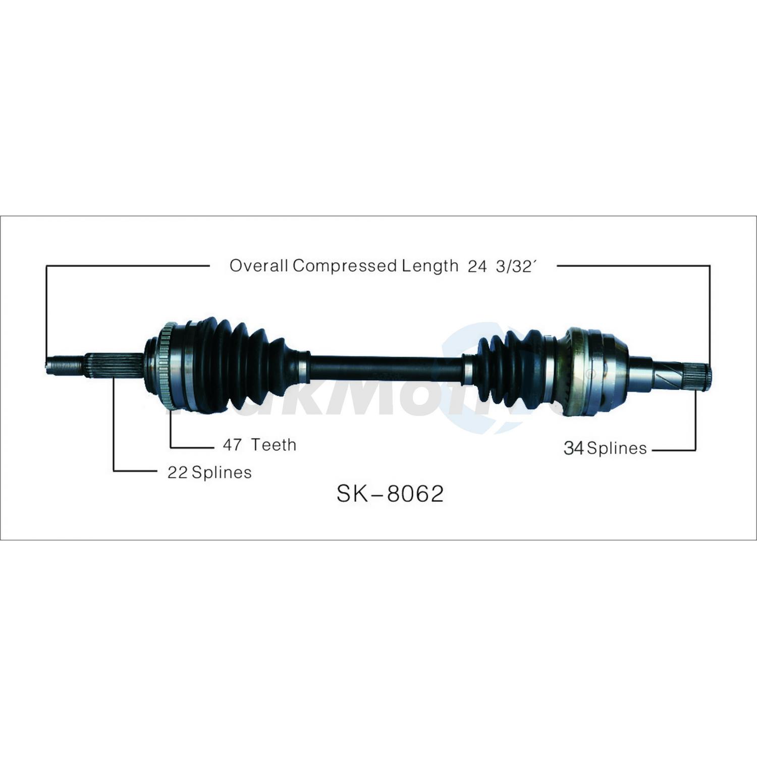 TrakMotive SK8062 - CV Axle Shaft TrakMotive SK8062 CV Axle Shaft product image 1 of 3