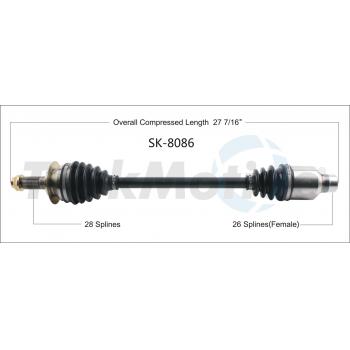 TrakMotive SK8086 CV Axle Shaft product image 1 of 3