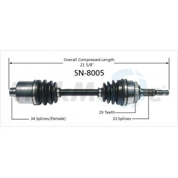 TrakMotive SN8005 - CV Axle Shaft TrakMotive SN8005 CV Axle Shaft product image 1 of 3