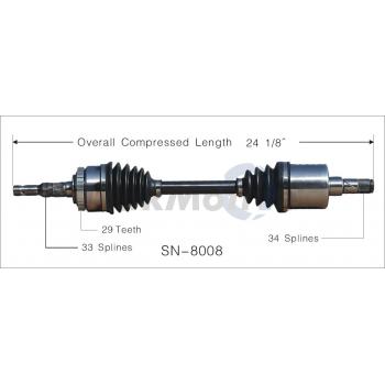 TrakMotive SN8008 - CV Axle Shaft TrakMotive SN8008 CV Axle Shaft product image 1 of 3
